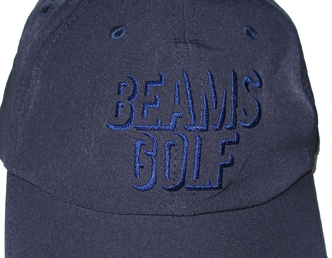 新品 ▼ BEAMS GOLF ビームスゴルフ ▼ 立体ロゴ刺繍 ゴルフ キャップ メンズ フリーサイズ 帽子 ネイビー 紺_画像3