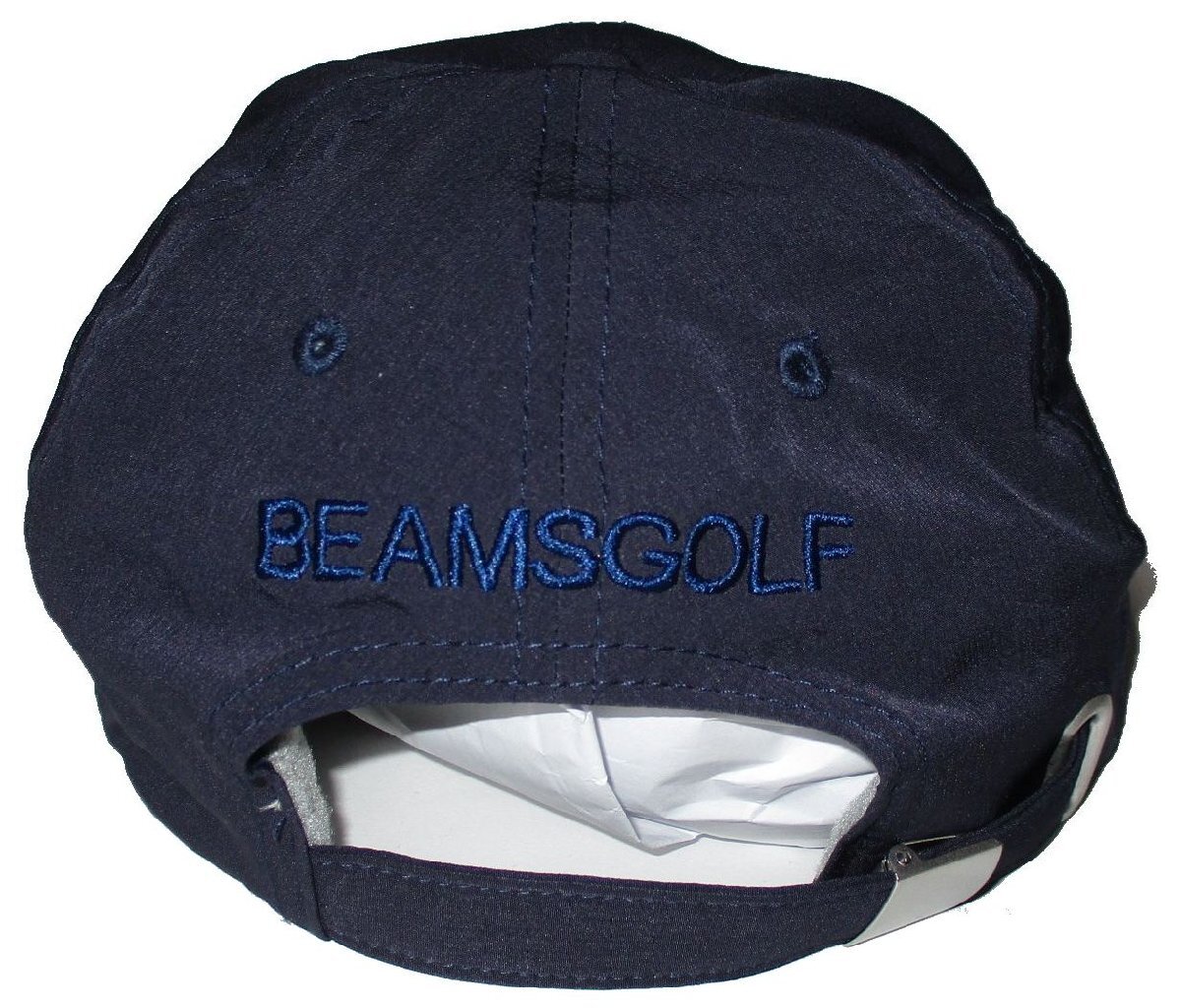 新品 ▼ BEAMS GOLF ビームスゴルフ ▼ 立体ロゴ刺繍 ゴルフ キャップ メンズ フリーサイズ 帽子 ネイビー 紺_画像4