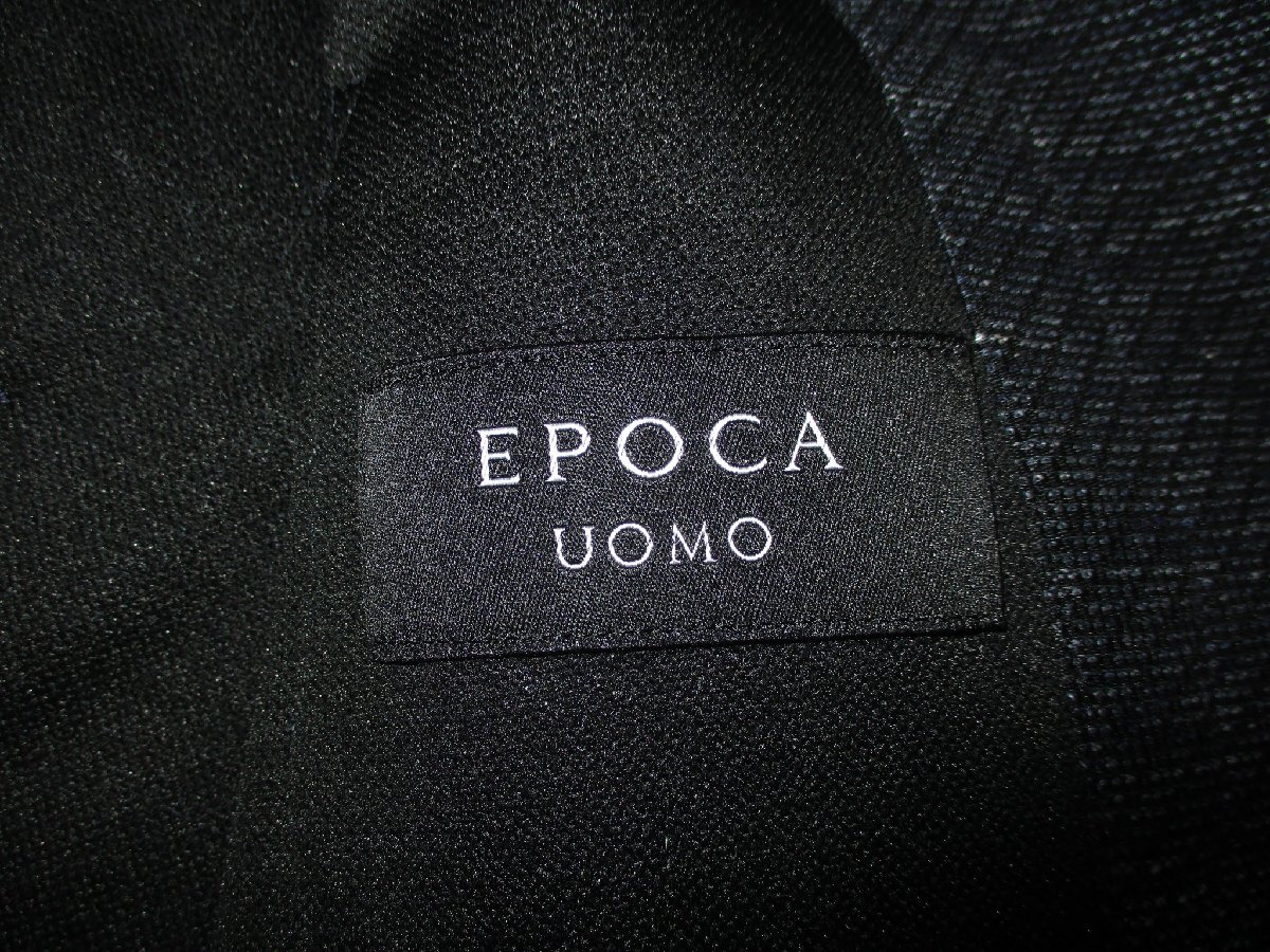 新品 春夏 50 LL 定価3.96万 エポカ・ウォモ EPOCA UOMO リネンMIX 麻 ツイル生地 サマージャケット テーラードジャケット 黒に近めの紺 XLの画像4