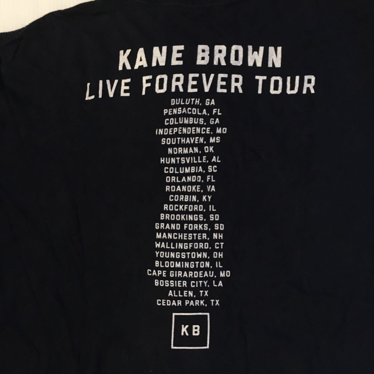 カネブラウン　KANE BROWN L ツアーTシャツ　ネイビー_画像6