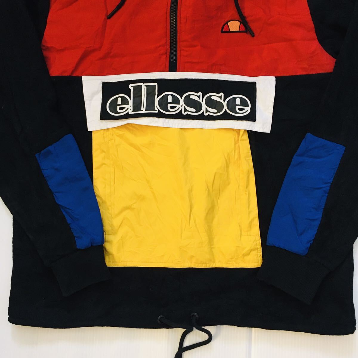 エレッセ　ellesse US L ナイロン×フリース　アノラックパーカー_画像3