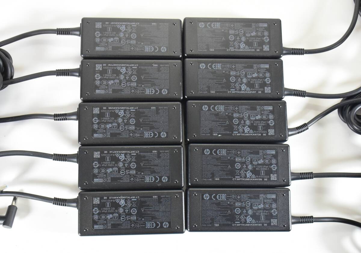 10 piece set /HP 19.5V 2.31A 45W AC adaptor / small pin / outer diameter 4.5mm /HP ProBook 450 G3,450 G5,EliteBook 830 G5,840 G5 etc. correspondence / secondhand goods 