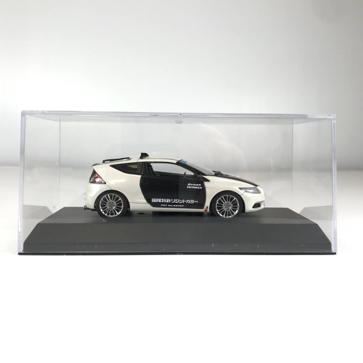 □中古品□ 京商 KYOSHO Jcollection ミニカー 1/43 HONDA CR-Z”SPOON SPORTS Demo car Late” P.White/Black_画像8