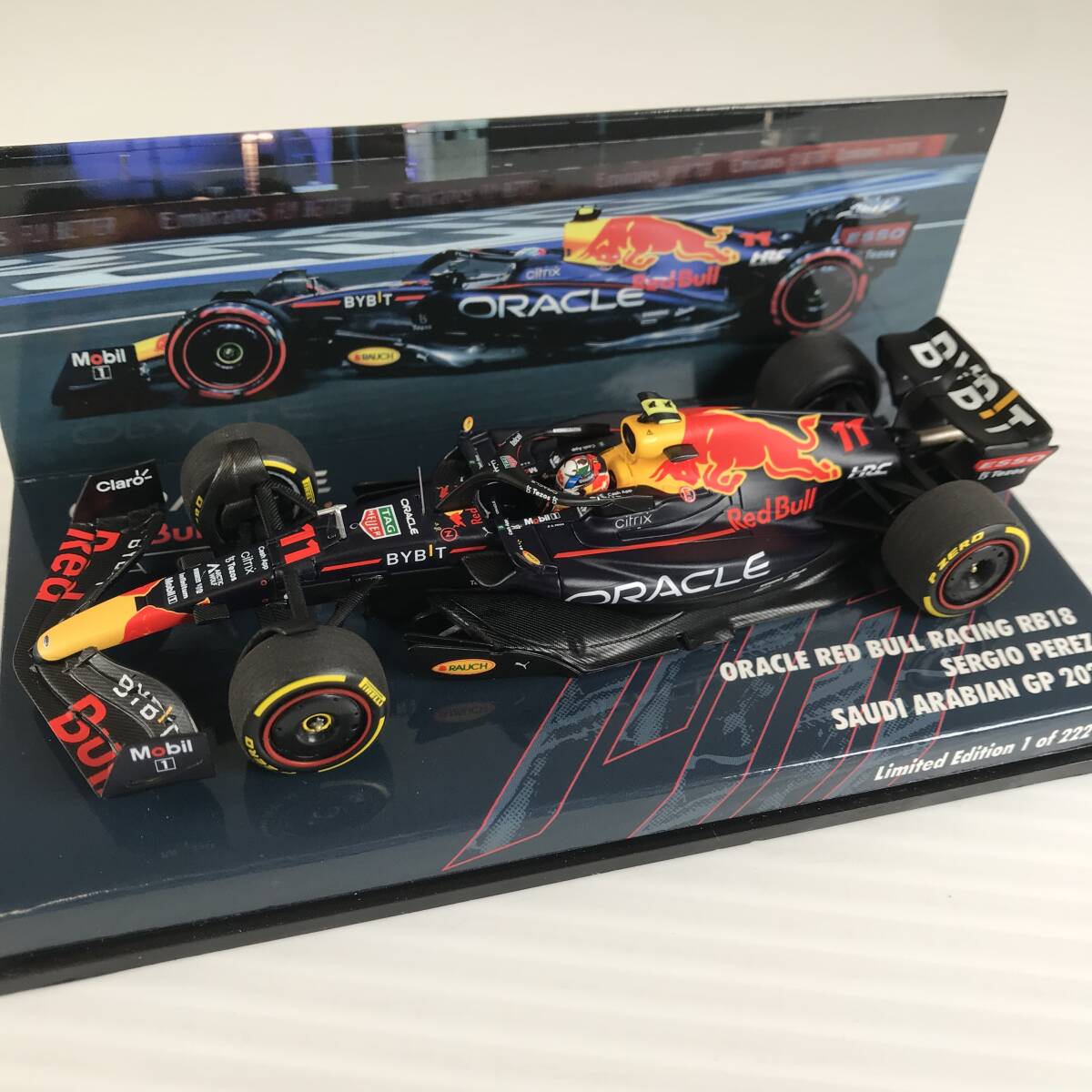 □中古品□ MINICHAMPS ミニチャンプス ミニカー 1/43 オラクル レッド ブル レーシング RB18 セルジオ・ペレス サウジアラビアGP 2022_画像8