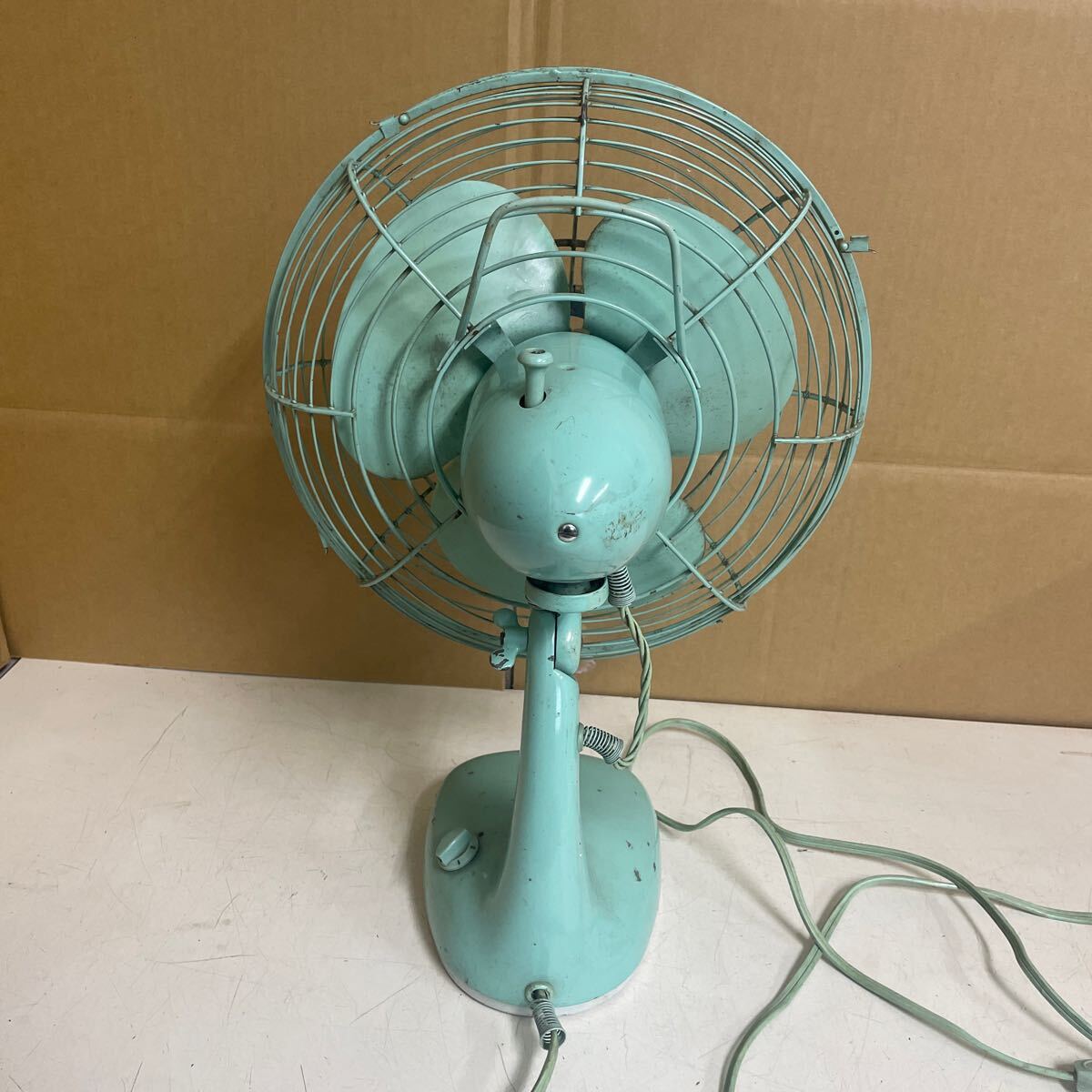 昭和レトロ 扇風機 MITSUBISHI A.C. ELECTRIC FAN 25cm ナショナル アンティーク _画像4