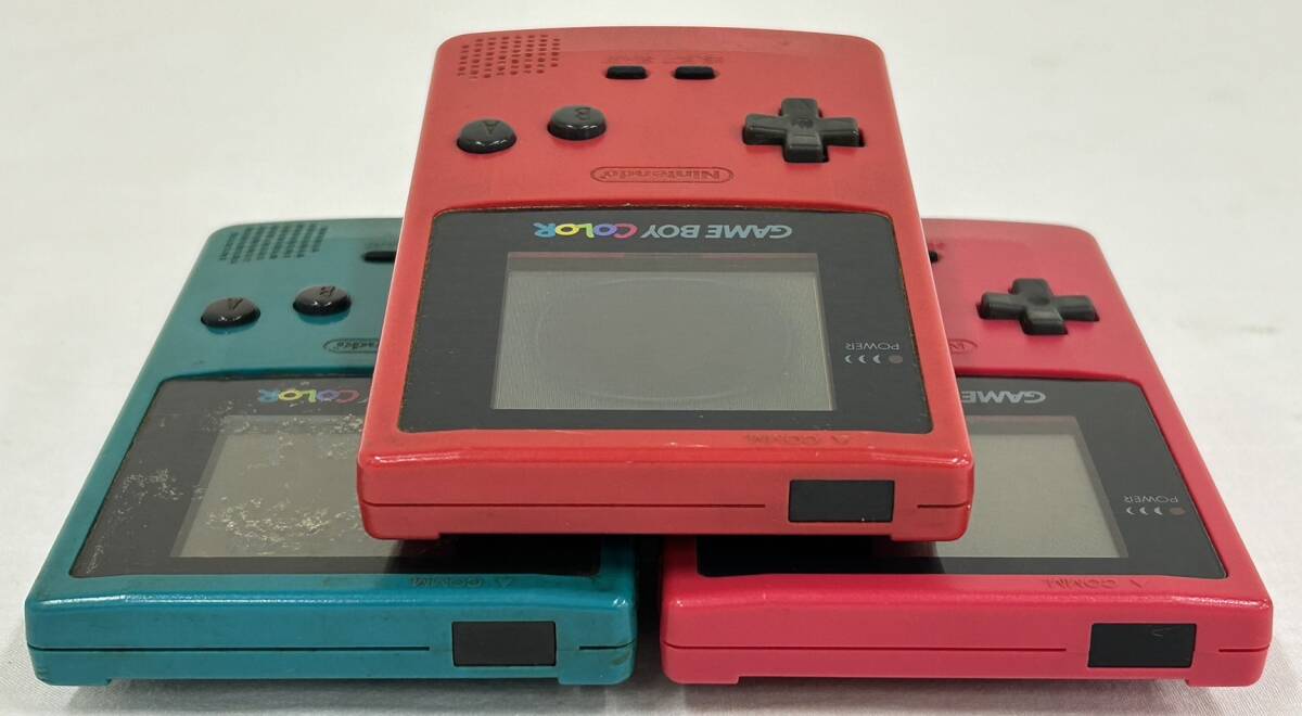 LA019935(054)-316/OT3000【名古屋】Nintendo ニンテンドー GAMEBOY COLOR CGB-001 3点 / ソフト 3点の画像5