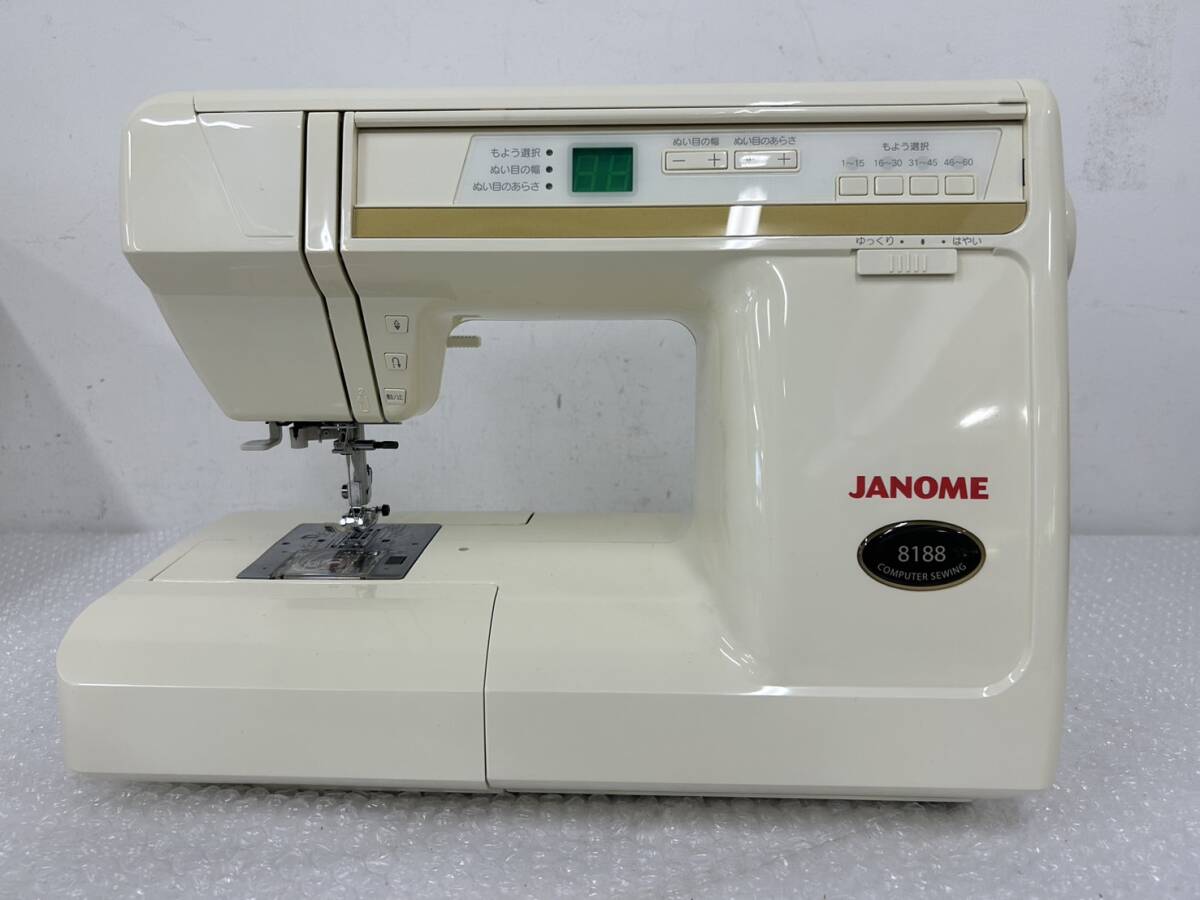 JA013546(054)-627/NT3000【名古屋】JANOME ジャノメ 8188 COMPUTER SEWING コンピューターミシン Model 843型_画像2