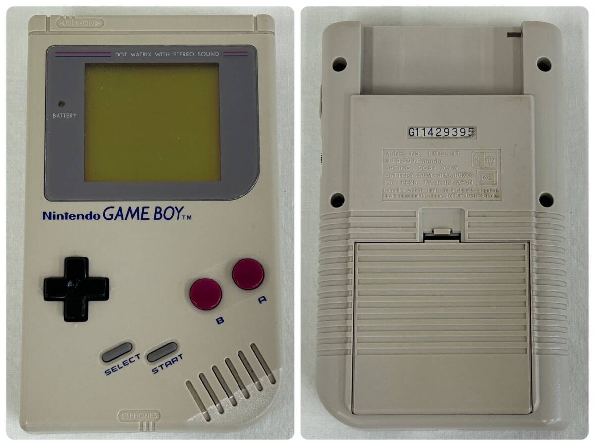 LB101056(061)-314/IR3000【名古屋】Nintendo ニンテンドー GAMEBOY DMG-01 ゲーム機 / ソフト 6点_画像2