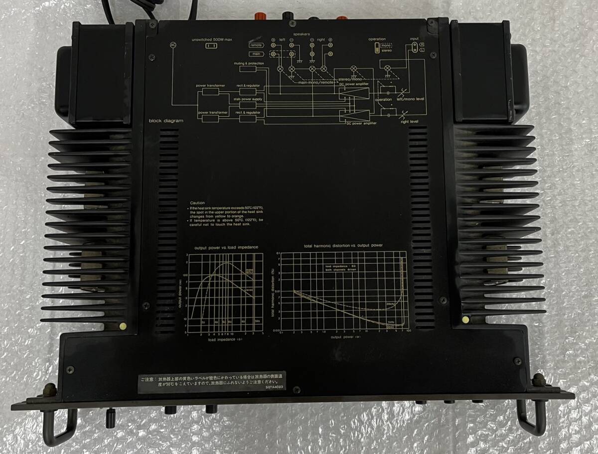 WA037441(061)-508/IK4000【名古屋】オーディオ Technics SE-9060Ⅱステレオ MONO POWER AMPLIFIER テクニクス アンプ _画像7