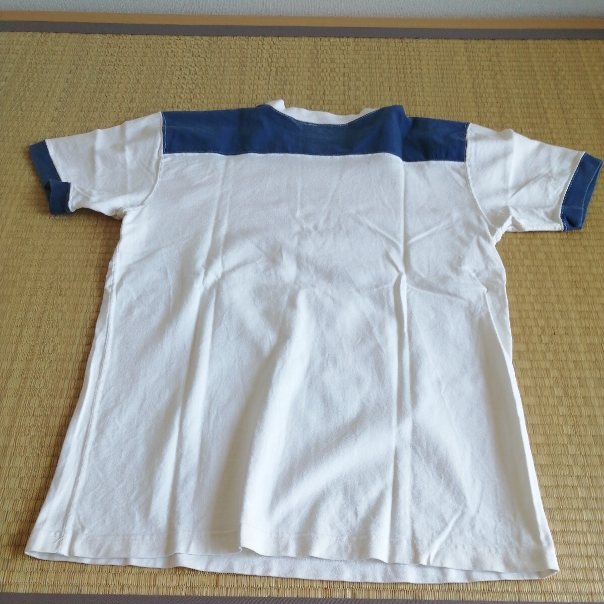 クッシュマン Tシャツ 日本製 綿100% サイズM ネイビーホワイト CUSHMAN SPORTWEARの画像4