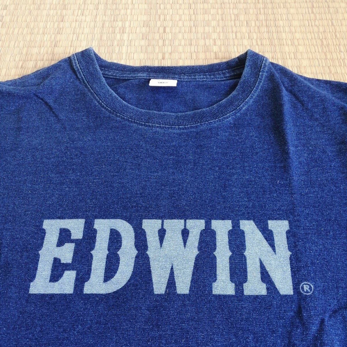 エドウィン　インディゴTシャツ　綿100%　サイズS　色落ちTシャツ　EDWIN_画像2
