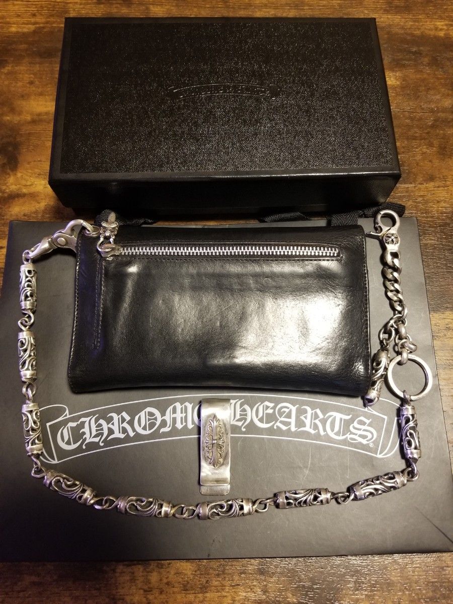 クロムハーツ財布ウェーブウォレット+シルバー925スクロール クロムハーツ財布ウェーブウォレット+シルバー925スクロール