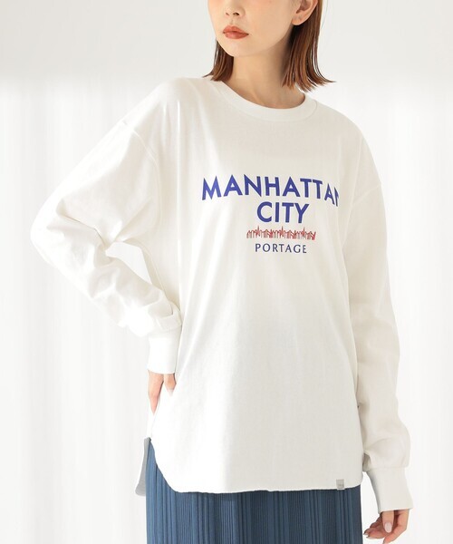 Manhattan Portage×B:MING by BEAMS マンハッタンポーテージ ビームス 23SS 別注ロゴプリントロングスリーブTシャツ 都会的な雰囲気を演出_画像5