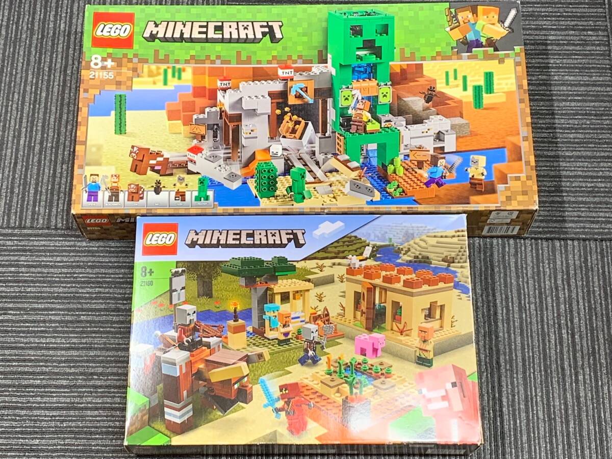 LEGO レゴ マインクラフト 21155+21160+21162 巨大クリーパー像の鉱山 イリジャーの襲撃 タイガの冒険 M-0501-3の画像1