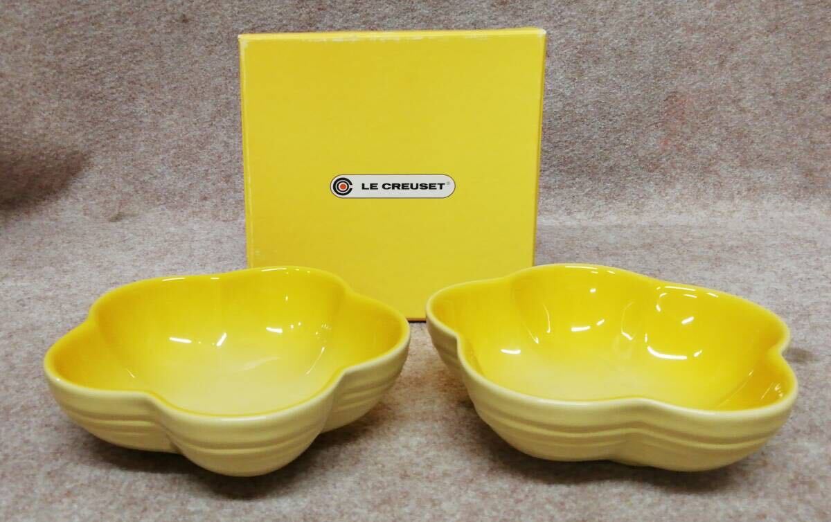 ♪ LE CREUSET ル・クルーゼ ストーンウェア 食器 まとめ ティーポット フタ付小鉢 小皿 等 箱 紙袋付 34-127_画像8