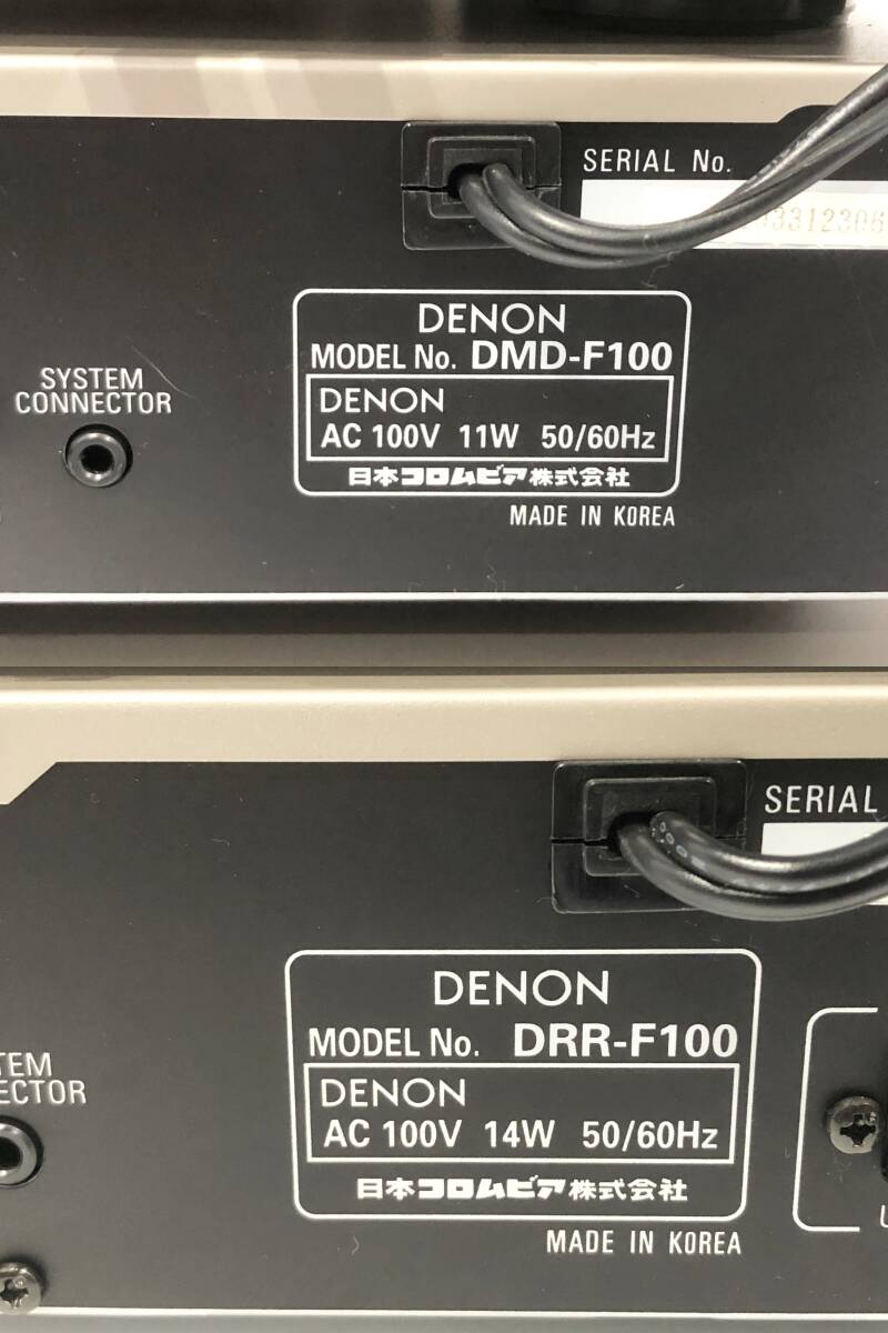 DENON デノン デンオン DRA-F100 DCD-F100 DMD-F100 DRR-F100 SC-201SAペア ミニコンポ 動作確認済 現状品 AE063160_画像7