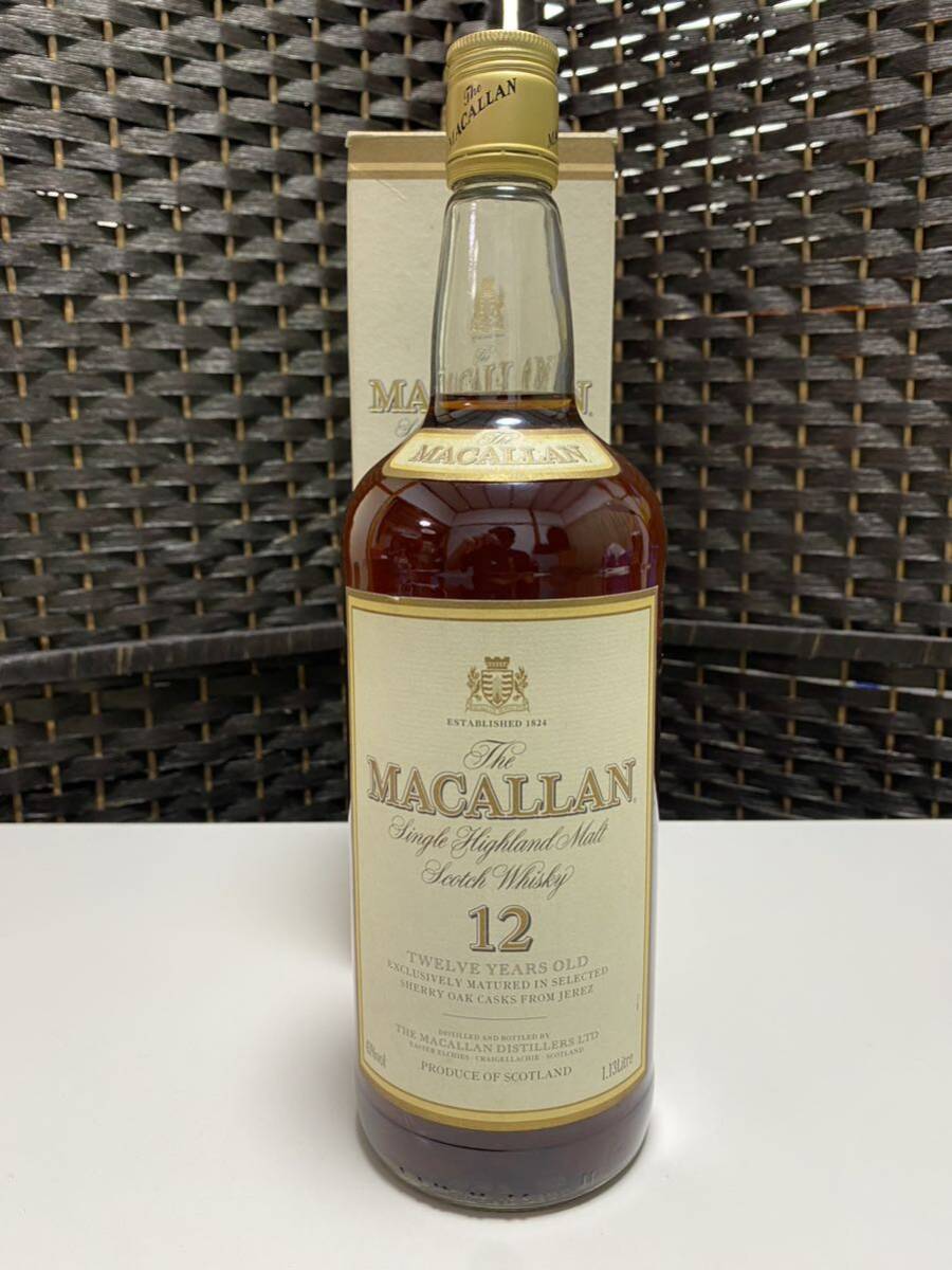 1円～ マッカラン 旧ラベル THE MACALLAN 12年 43％ 1.13L ウイスキー スコッチSCOTCH 希少 レア 旧ボトル スコッチウイスキー _画像2