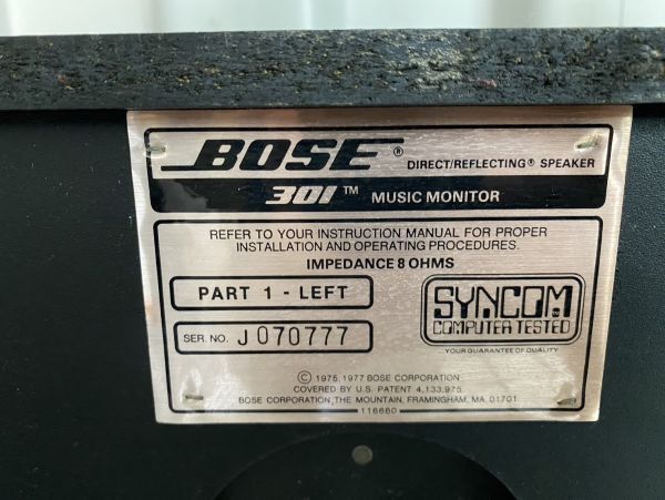 BOSE Bose 301 MM speaker 2 piece set 2 way *2 speaker * Direct /lifrekting system * book shelf type 