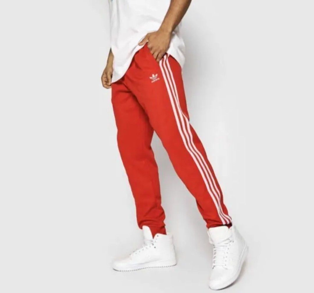 adidas アディダス SST TRACK PANTS スーパースター トラックパンツ ジャージ レッド 2XO(4L)