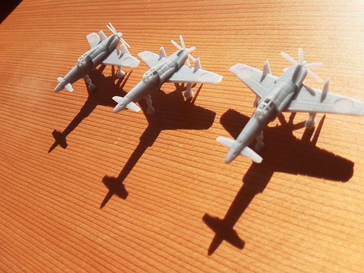 飛行機の模型｢ 震電 ｣ 3機入り  #局地戦闘機 #戦闘機 #旧軍機 #震電 