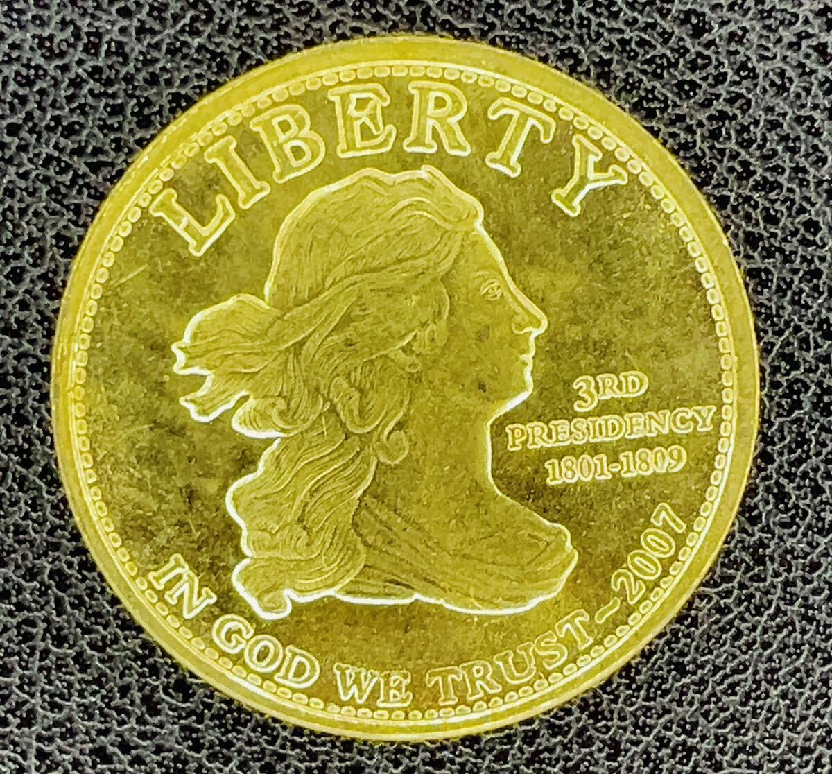アメリカ 第3代大統領 硬貨 古銭 2007年 トマス・ジェファソン 記念碑 モンティチェロ リバティ 記念幣 コイン 金貨 海外硬貨 外国古銭_画像1
