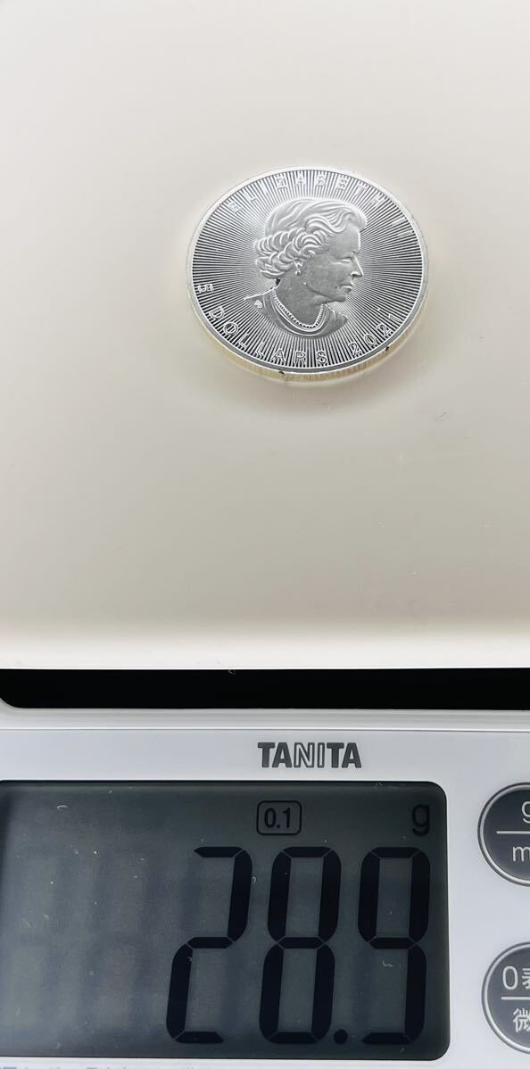 古銭　銀貨 イギリス　2021年　エリザベス二世女王　カナダ　メイプルデザイン　楓　記念メタル　ケース付き　硬貨_画像5