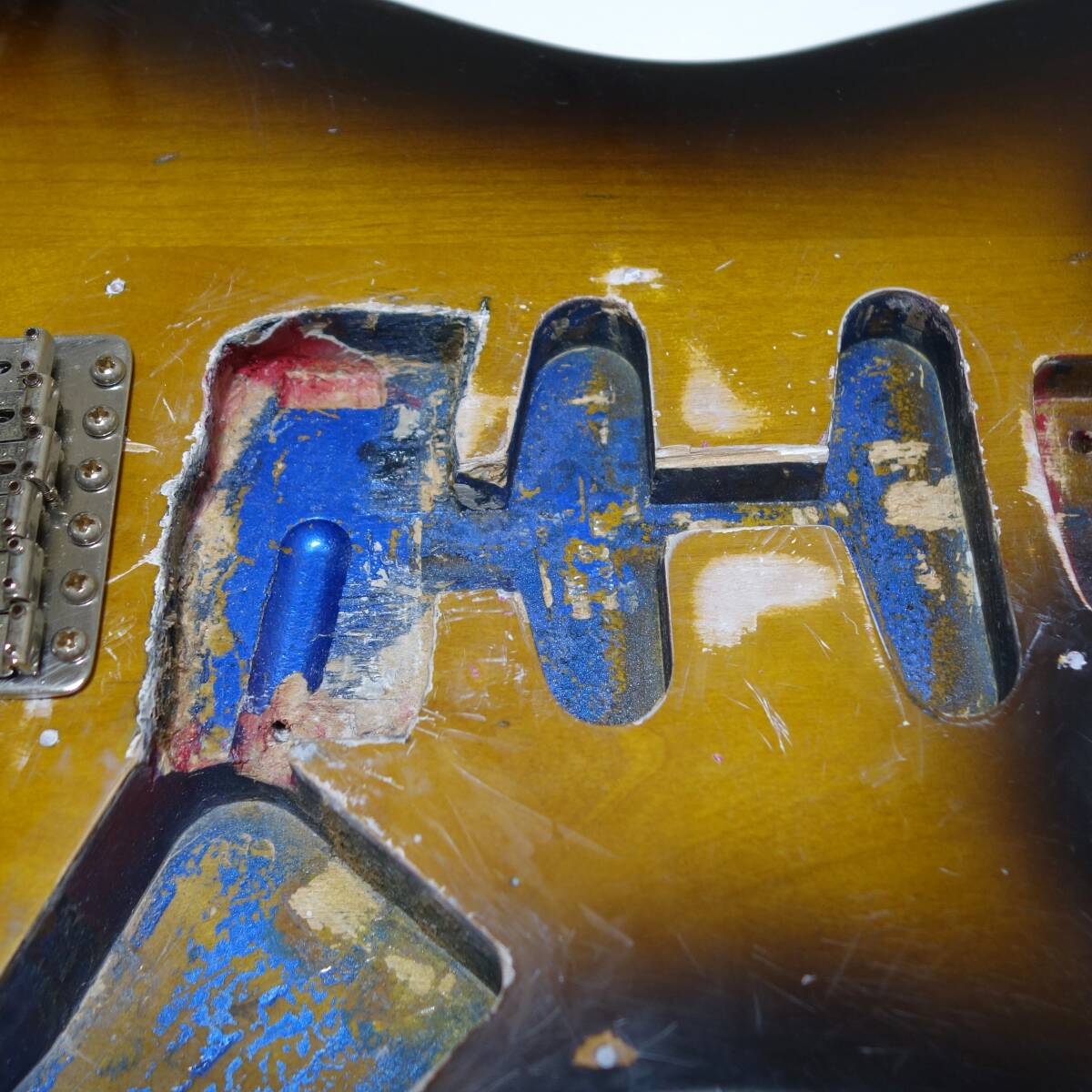 FENDER JAPAN ST57-65 82年製 JVシリアル ストラトキャスター ボディ ジャンク品 /Fender Stratocaster Body MADE IN JAPAN 1982_画像4