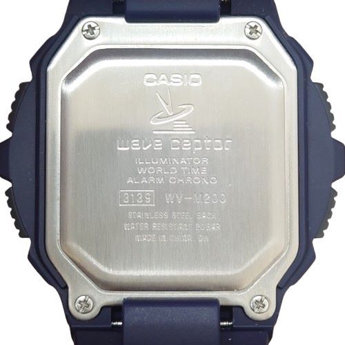 ★【CASIO カシオ】WAVE CEPTOR ウェーブセプター WV-M200-2AJF 防水仕様 20気圧防水 20BAR 電波時計 稼働品 ★15577_画像3