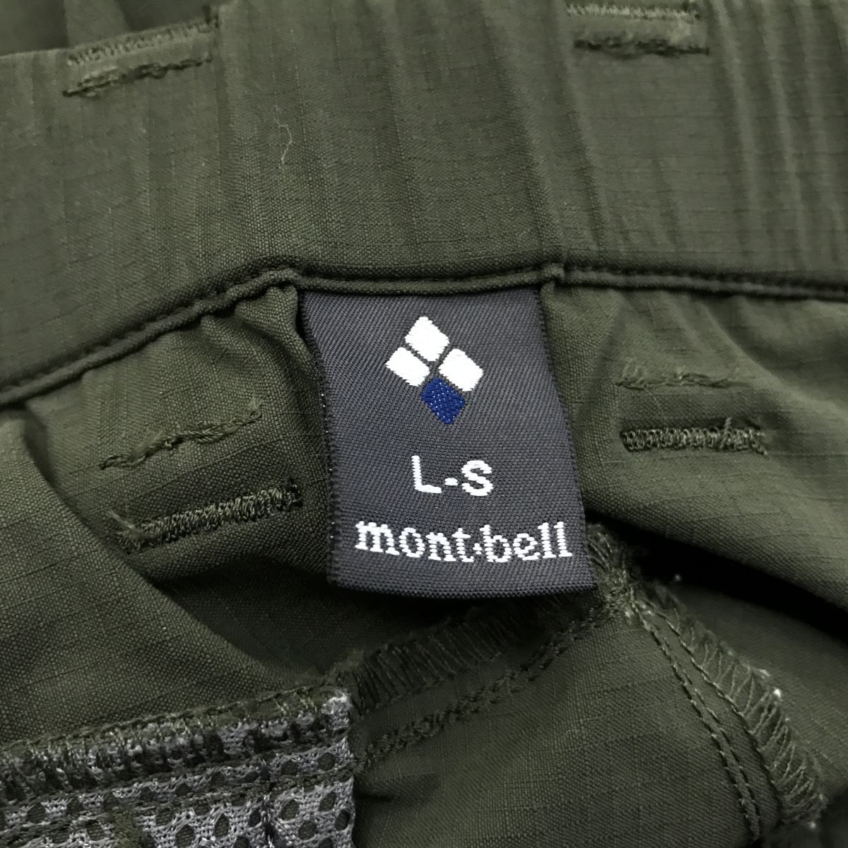 G680-N◆美品◆ mont-bell モンベル ハイキングパンツ Men's ストレッチ トレッキング ◆ sizeL-S カーキ ナイロン アウトドア_画像7