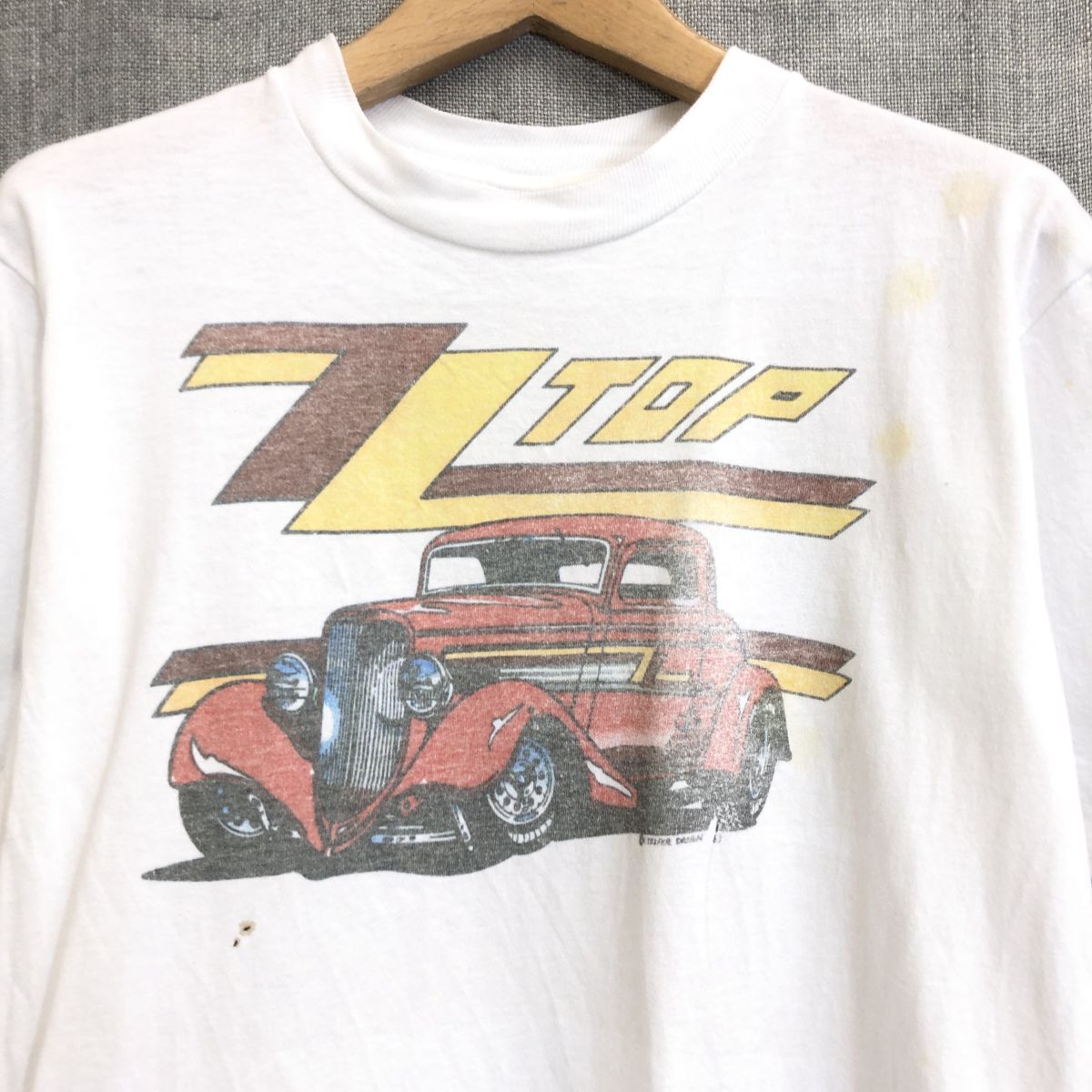 G645-F-N◆ 90s ◆ old ◆ JERZEES ジャージーズ 半袖Tシャツ カットソー プリント USA製 ◆ sizeS コットン100 ホワイト 古着 メンズ 春夏_画像3