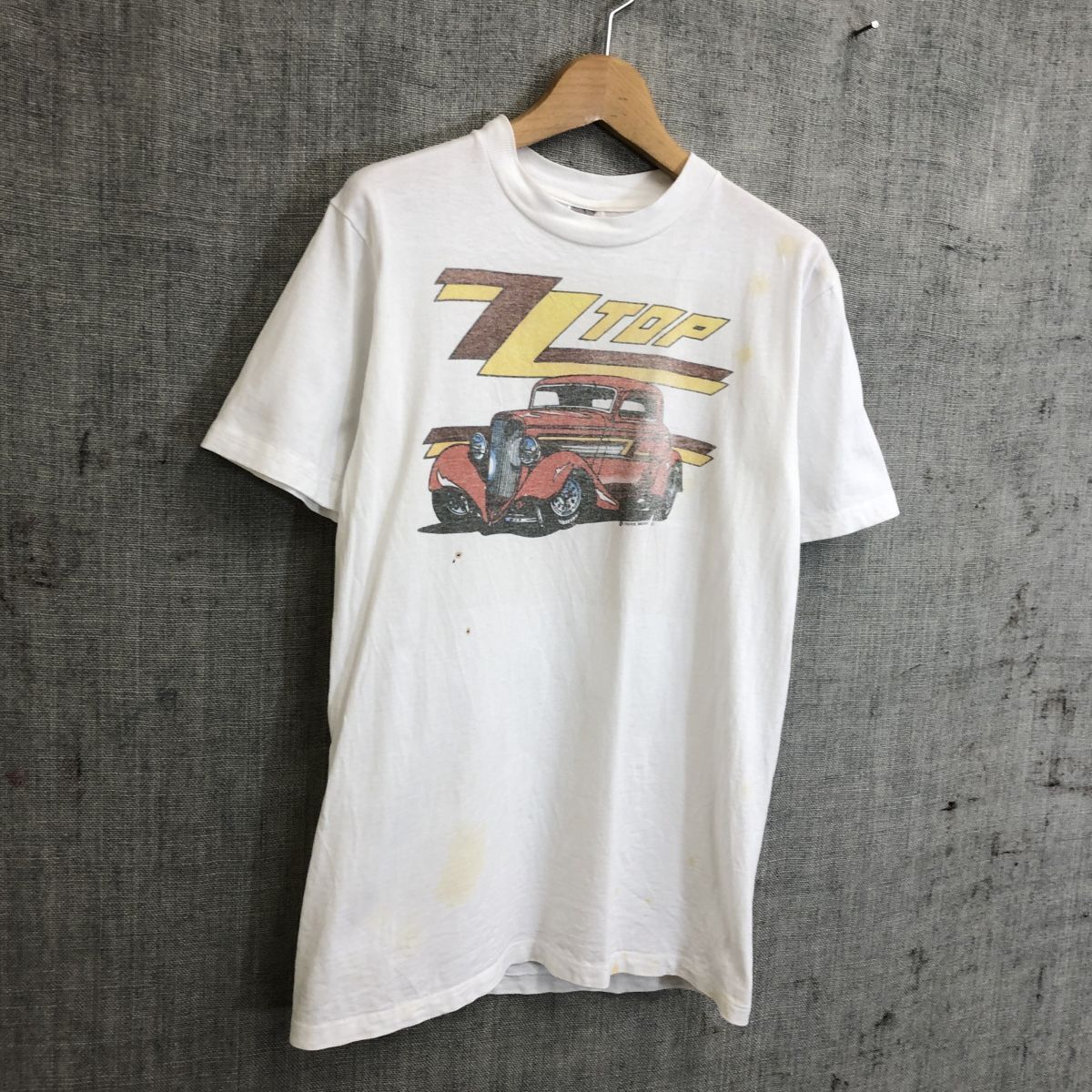 G645-F-N◆ 90s ◆ old ◆ JERZEES ジャージーズ 半袖Tシャツ カットソー プリント USA製 ◆ sizeS コットン100 ホワイト 古着 メンズ 春夏_画像5