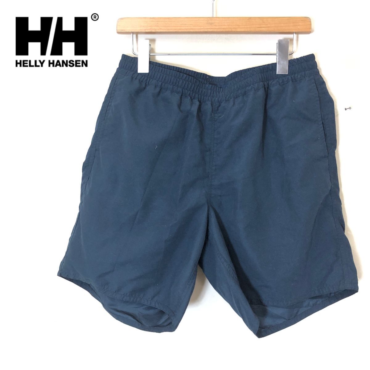 G420-F◆ HELLY HANSEN ヘリーハンセン ソリッドウォーターショーツ パンツ ボトムス ◆ sizeL ポリエステル100 ネイビー 古着 メンズ 春夏_画像1