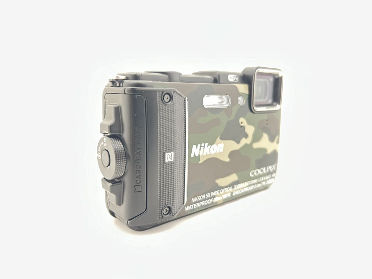 ★美品★ Nikon COOLPIX AW130 迷彩柄 迷彩色 ミリタリー ニコン デジカメ コンデジ コンパクトデジタルカメラ シャッター確認済 #101の画像5