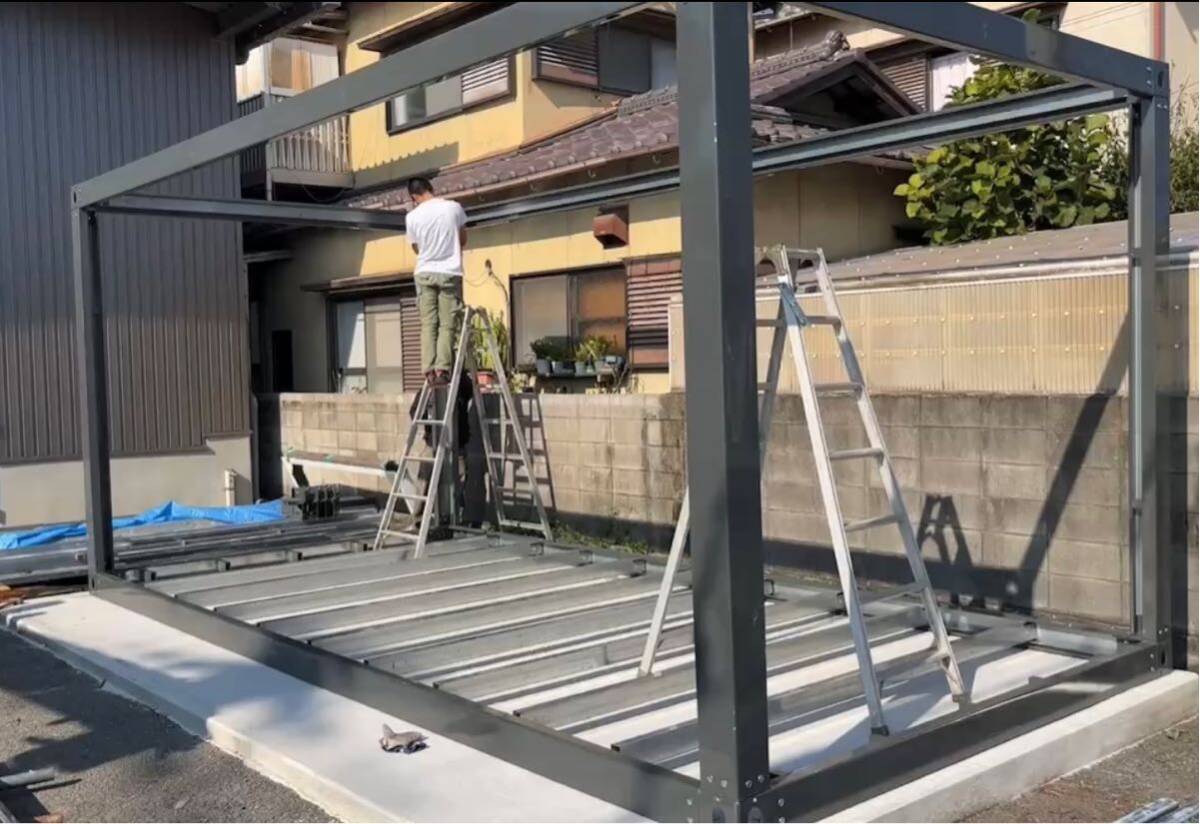 千葉野田発 プレハブ 幅2.48×長さ4×高さ2.8 お客様組立て 付属品 千葉野田発 プレハブ 幅2.48×長さ4×高さ2.8 お客様組立て 付属品