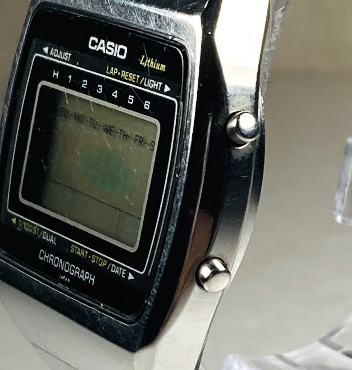 【76】① 1円～ CASIO カシオ 95QS-30 メンズ オールドカシオ 人気 デジタル ヴィンテージ品 ブランド 腕時計 不動品 ジャンク扱いの画像3
