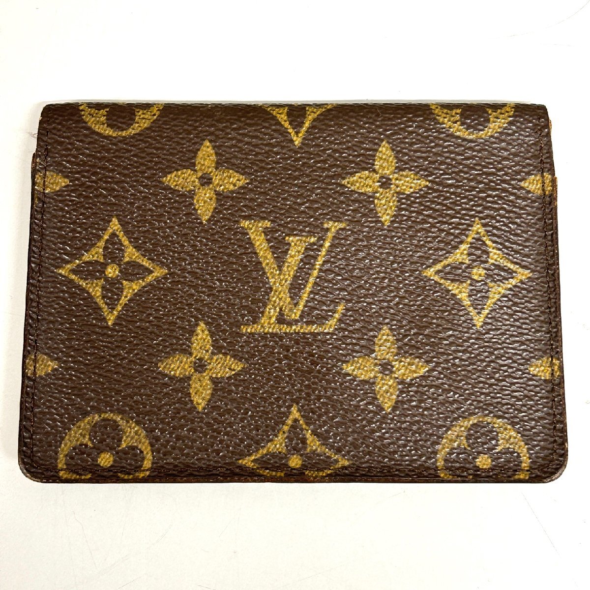 【31】LOUIS VUITTON ヴィトン ダミエ 長財布 ポルトフォイユ /モノグラム ポルト2 カルト ヴェルティカル パスケース 計2点 ジャンク品_画像9