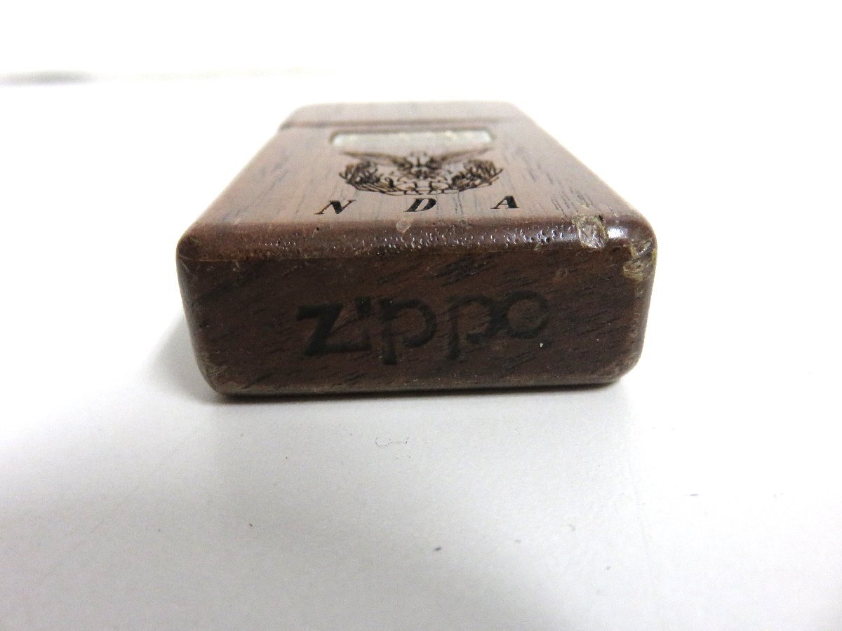 【80】1円～ ZIPPO ジッポ 木製 NDA 火花未確認 着火未確認 現状品 ジャンク品の画像5
