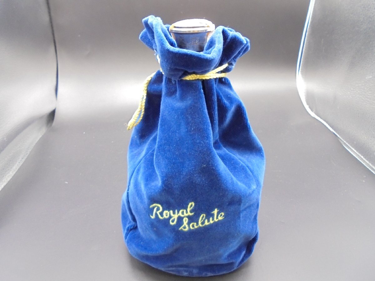 【80】1円～ロイヤルサルート ROYAL SALUTE 21年 スコッチウイスキー 青 陶器 40% 1000ml 約1780g 箱付き 未開栓_画像7