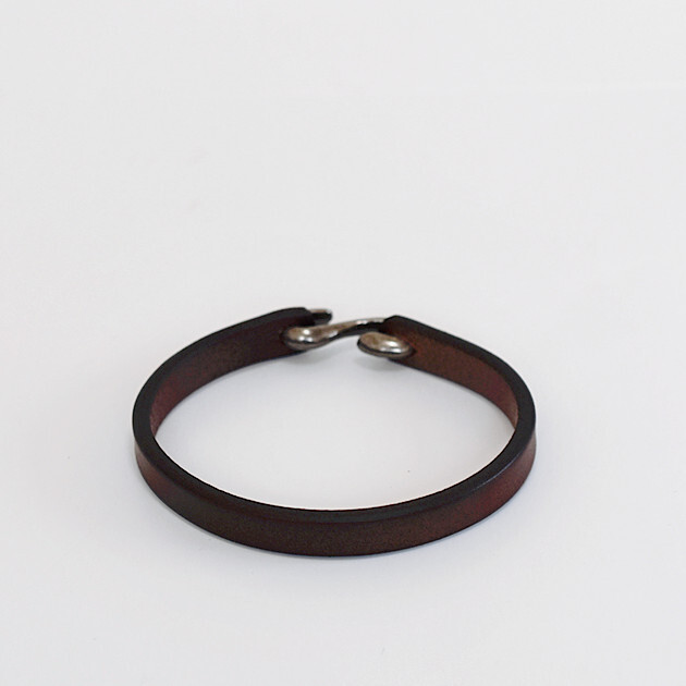  cow leather leather bracele bangle 20cm Brown 