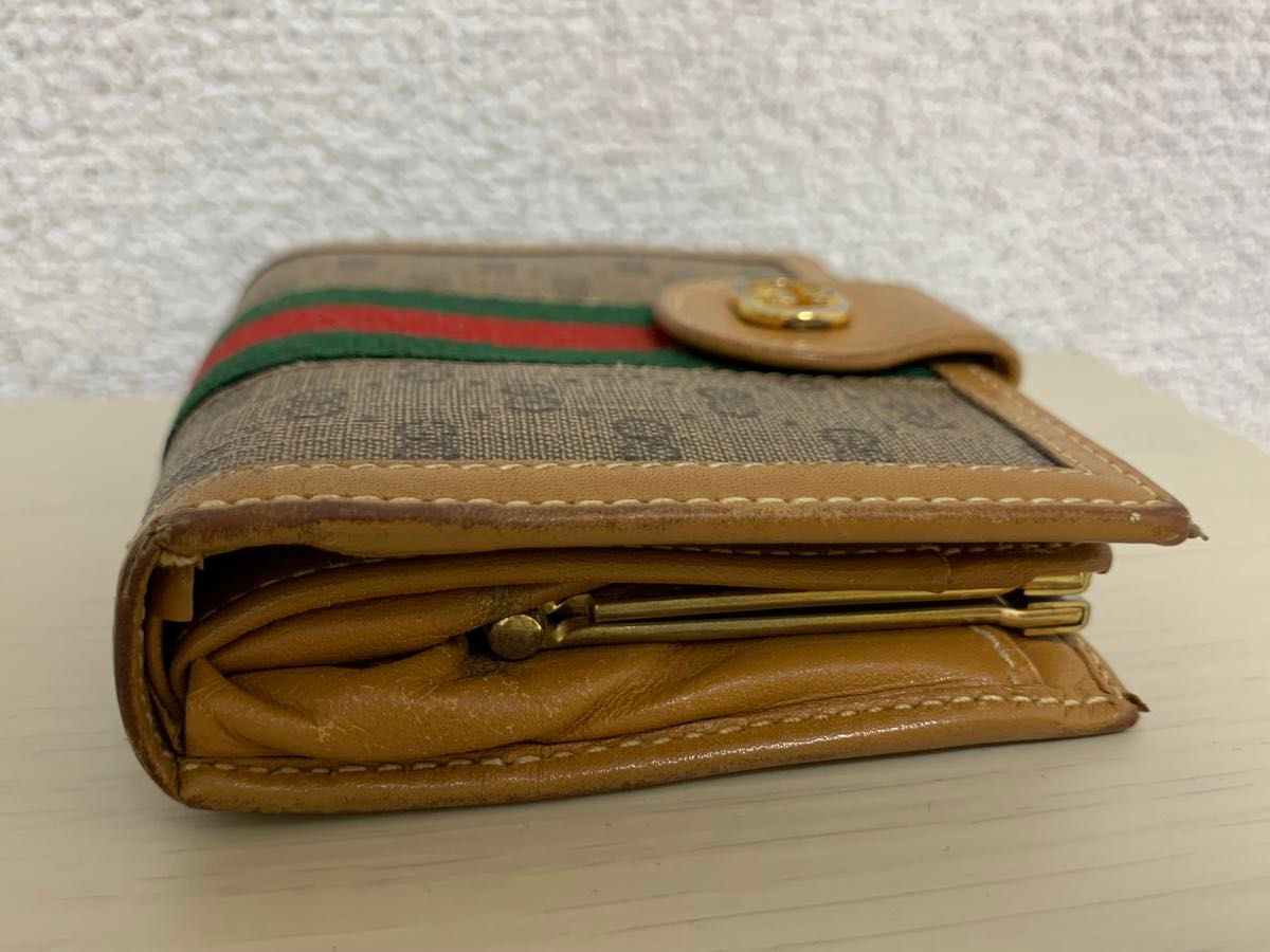 GUCCI オールドグッチ 2つ折りがま口財布 シェリーライン|Yahoo GUCCI オールドグッチ 2つ折りがま口財布 シェリーライン|Yahoo