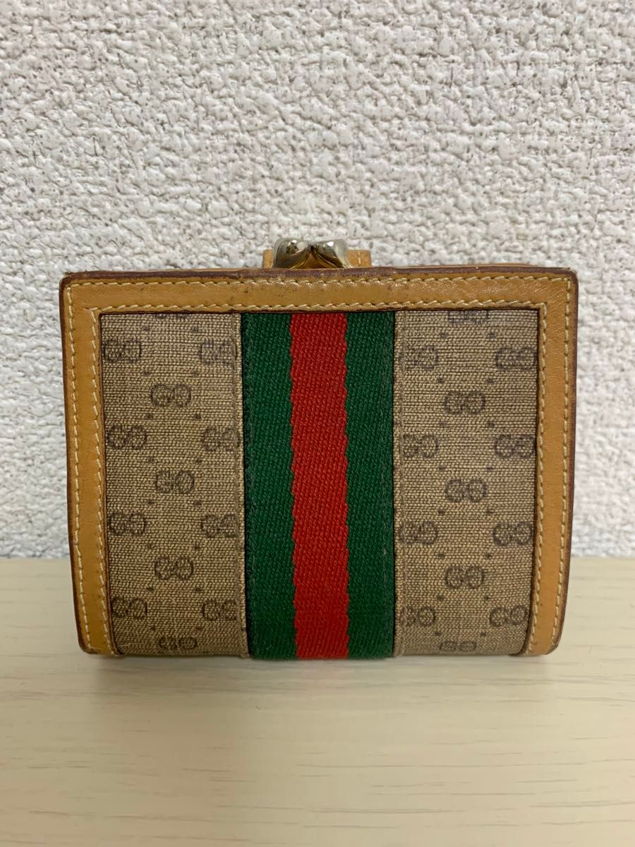 GUCCI オールドグッチ 2つ折りがま口財布 シェリーライン|Yahoo GUCCI オールドグッチ 2つ折りがま口財布 シェリーライン|Yahoo
