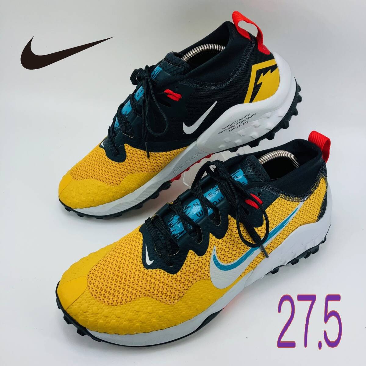 【Aランク】【超美品】【洗濯除菌済】NIKE Wildhorse 7 Dark Sulfur（CZ1856-700）　27.5　US9.5_画像1