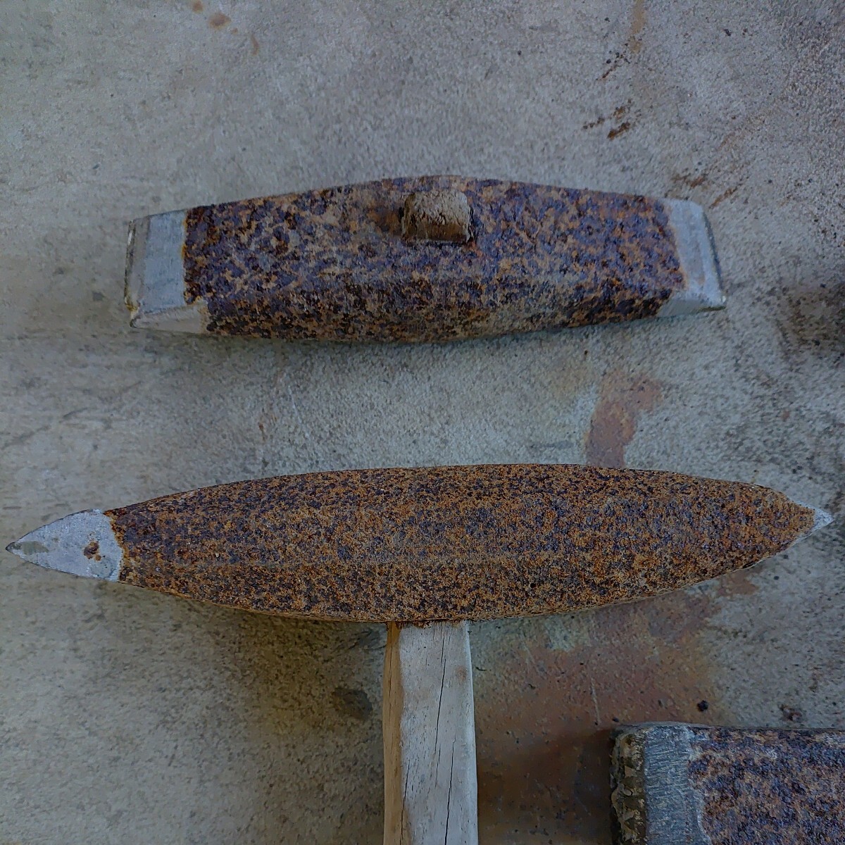 石割　ハンマー　石材加工　金槌　大工道具 古道具 トンカチ 工具_画像2