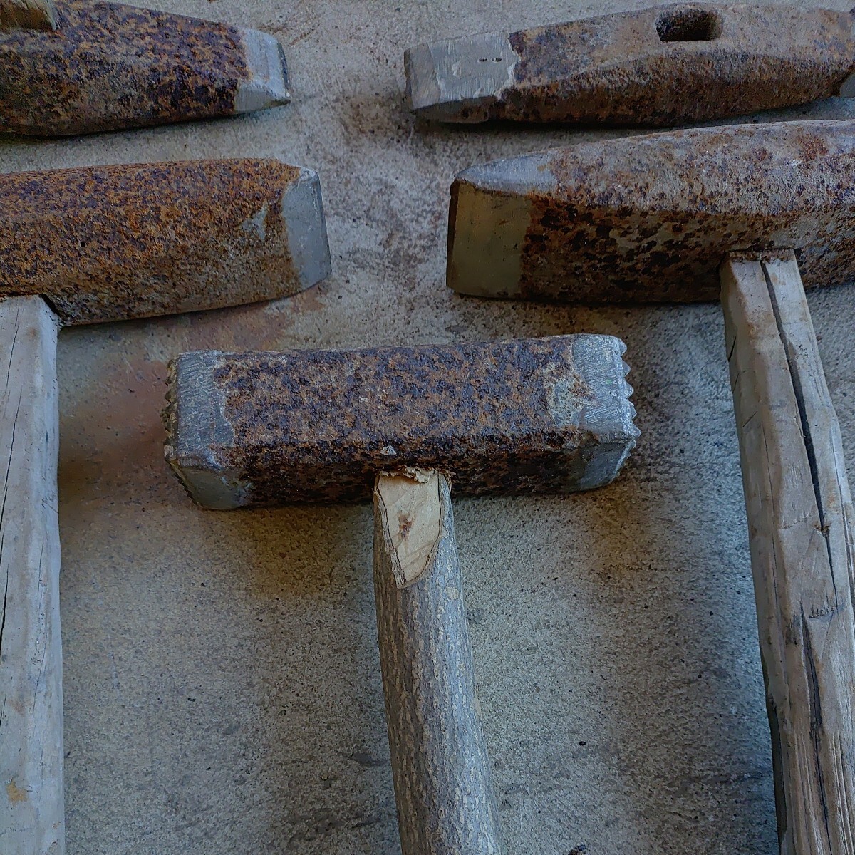 石割　ハンマー　石材加工　金槌　大工道具 古道具 トンカチ 工具_画像4