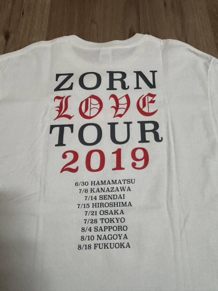 ZORN Tシャツ BOX LOGO tee 白 M LOVE TOURゾーン ZORN THE DARKNESS All My Homies 昭和レコードの画像5