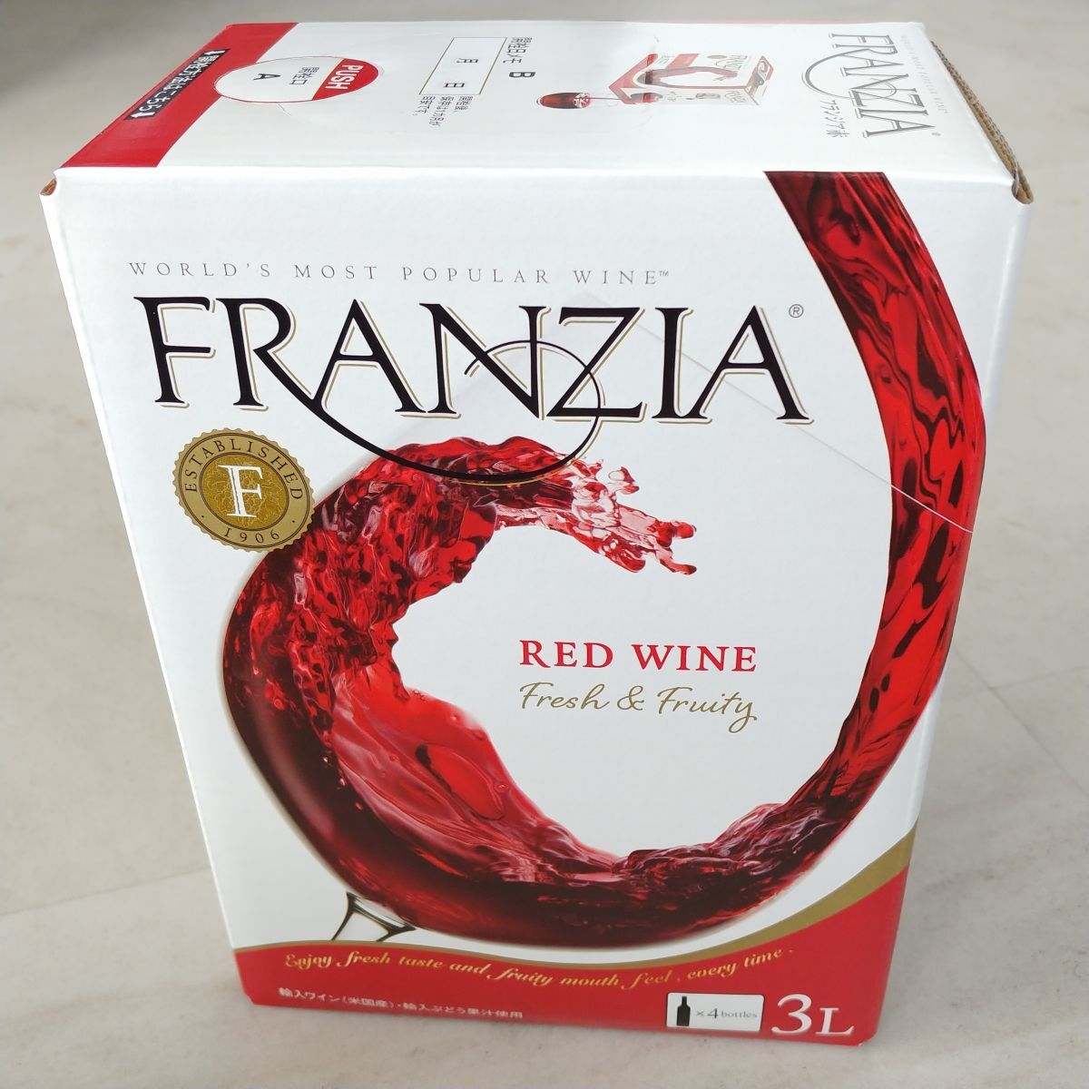 【☆未開栓品☆】FRANZIA フランジア 赤ワイン 3L 12.5% 白ワイン 3L 11% 果実酒 合計4点 まとめ ホーム パーティー 1円スタート MA581の画像4