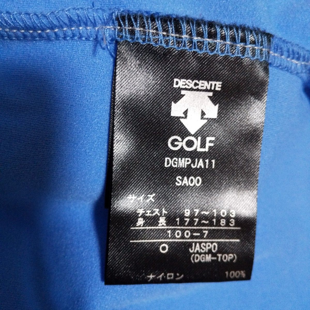 DESCENTE GOLF  デサントゴルフ　半袖　モックネックシャツ　サイズ　O 　ブルー