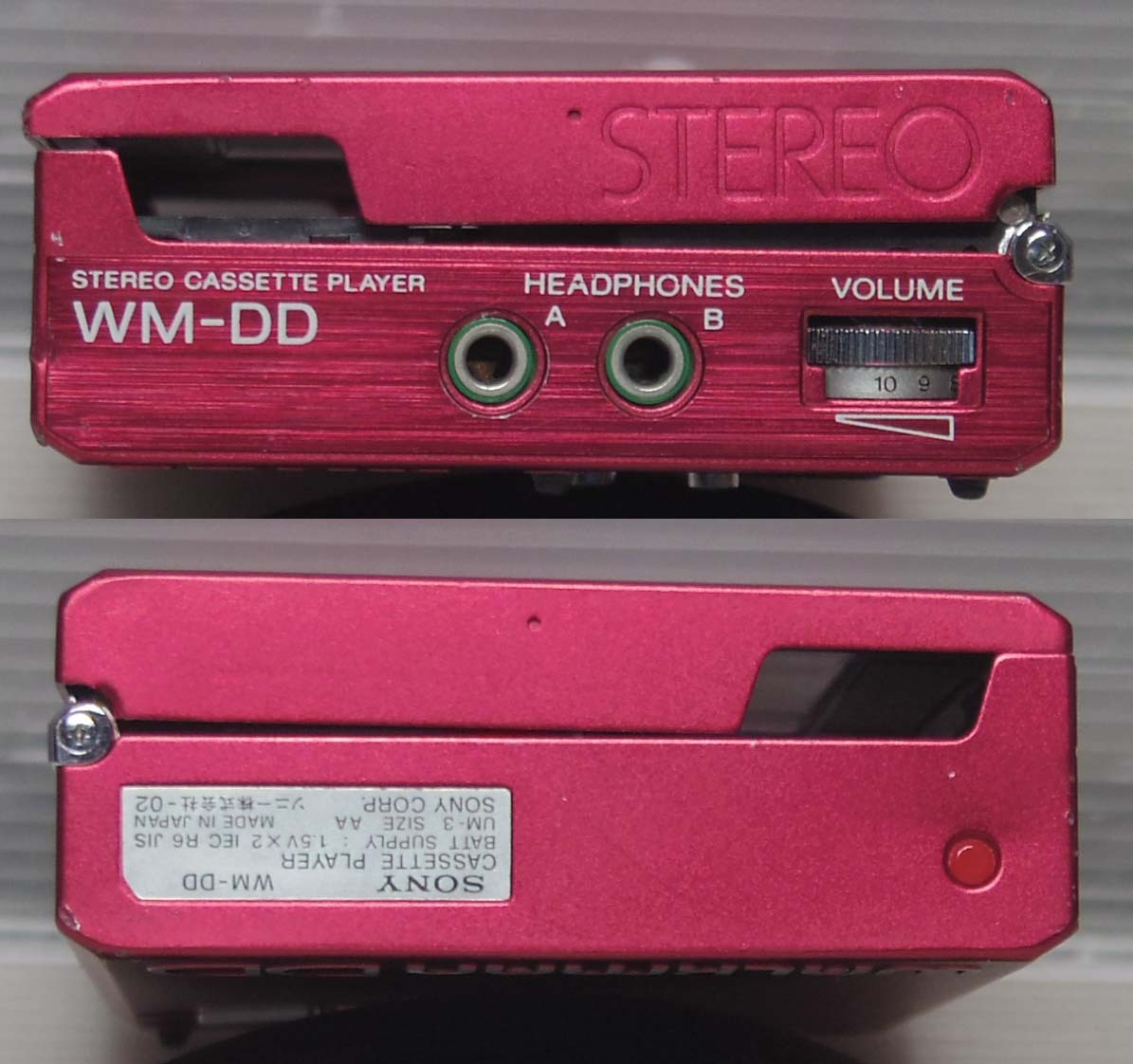 SONY portable * cassette player Walkman WM-DD( red ) beautiful goods . damage goods . Junk!