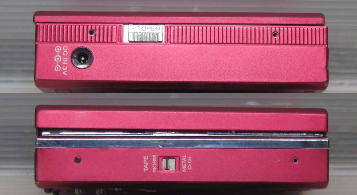 SONY portable * cassette player Walkman WM-DD( red ) beautiful goods . damage goods . Junk!