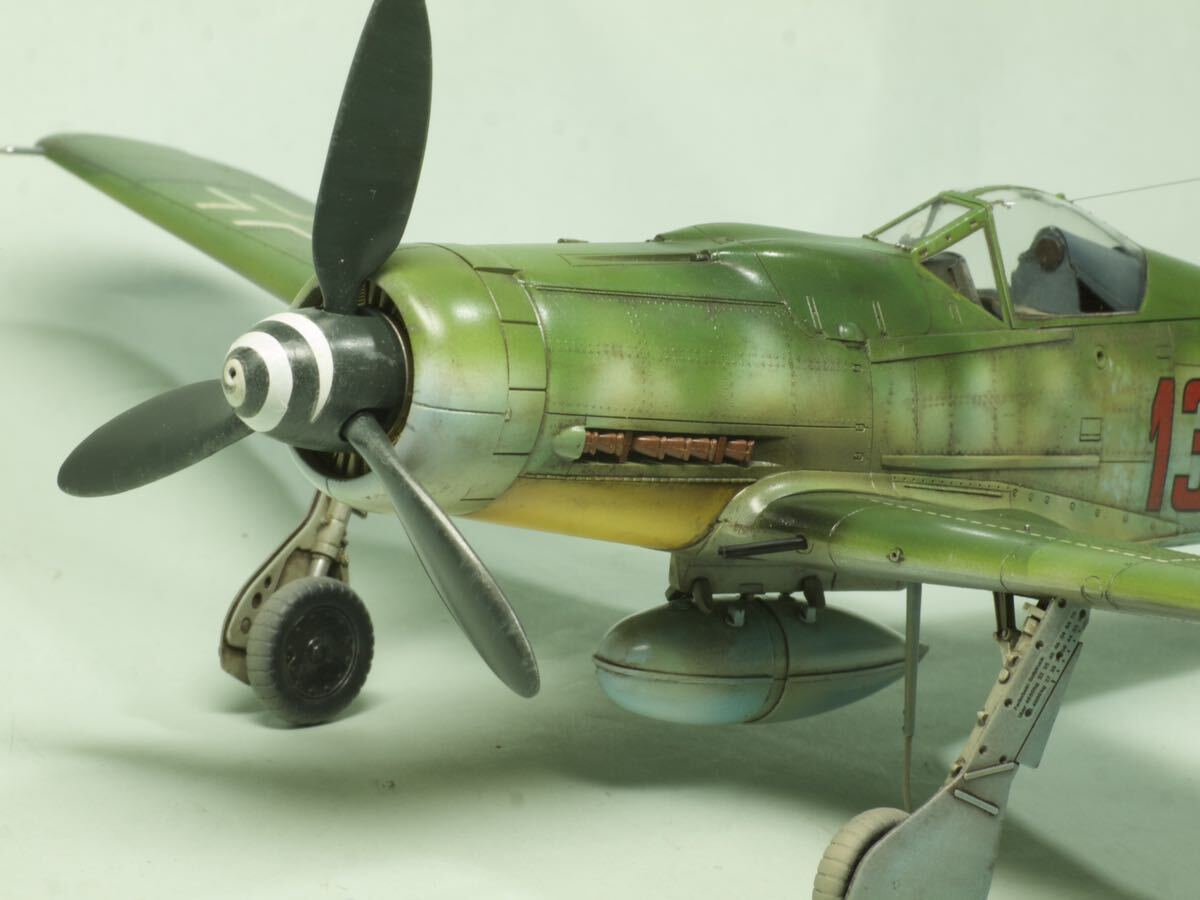  final product 1/48 Tamiya Focke-Wulf Fw190 D-9 yellow tail do-lati tail addition 